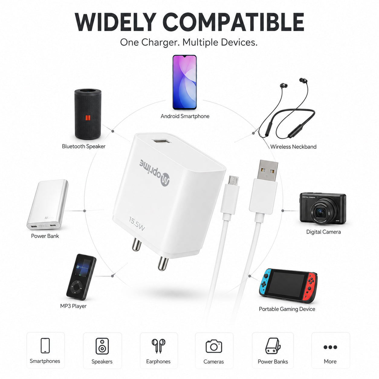 Travel Adapter 15.5W micro USB