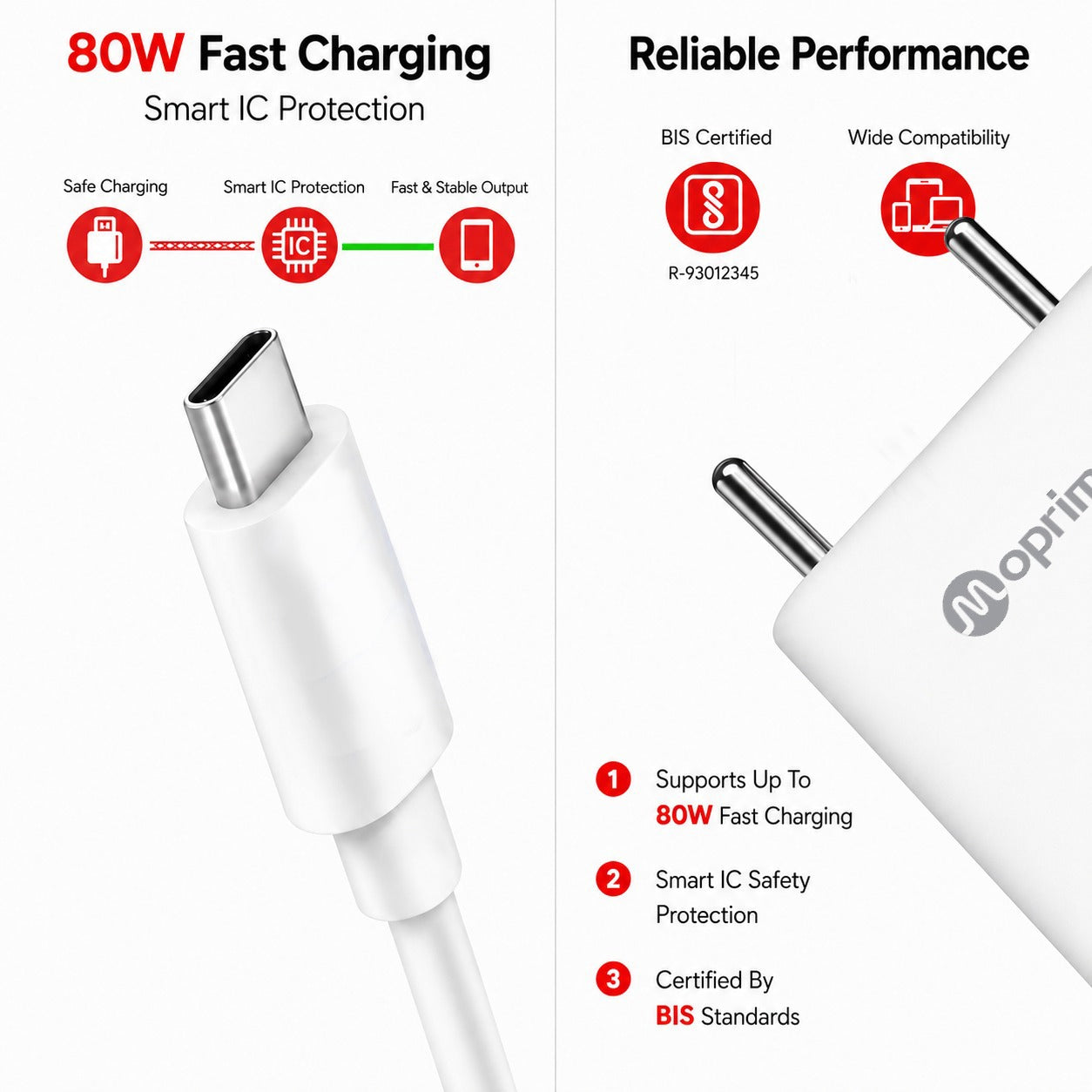 Moprime 80W Flash Charger