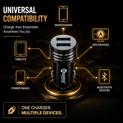 Dual USB port car charger