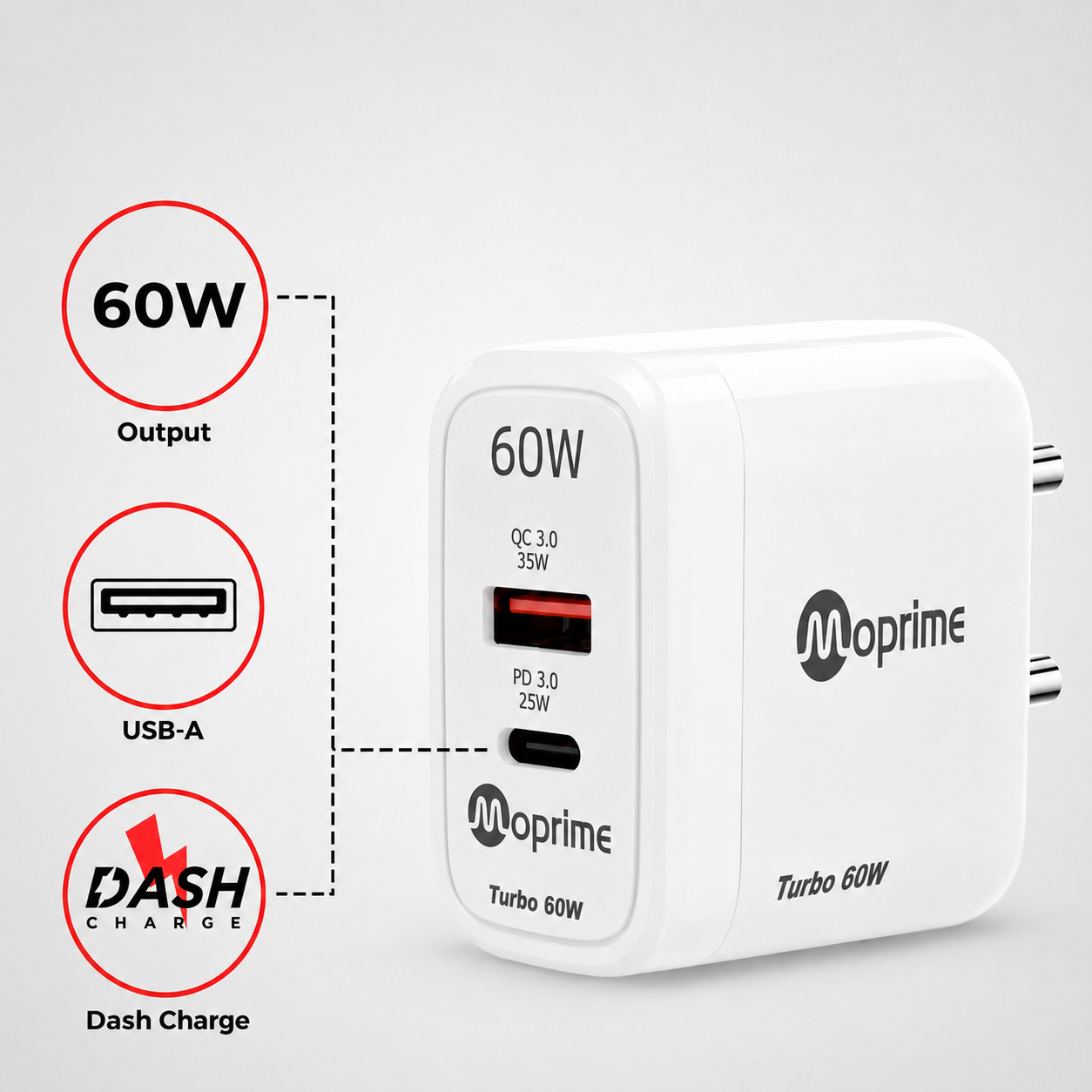 Turbo 60 Watt with USB to C-Type Cable