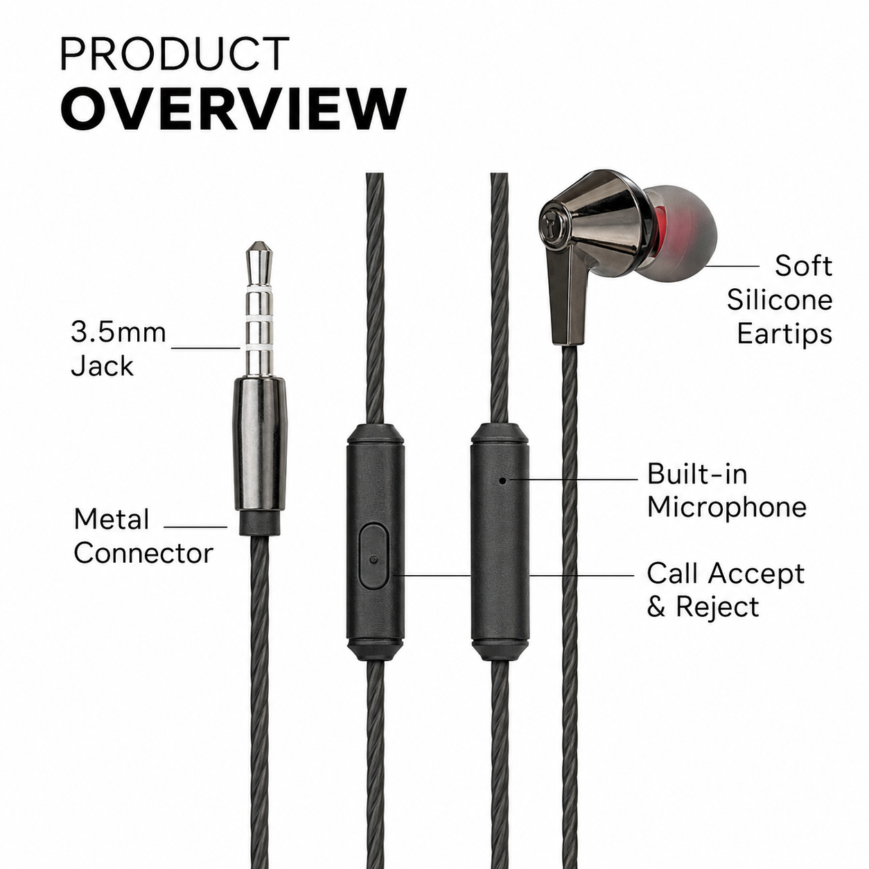 Moprime Music Earphone M19